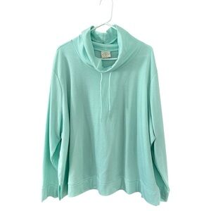 St. John’s Bay Mint Teal Cowl Neck‎ Sweatshirt